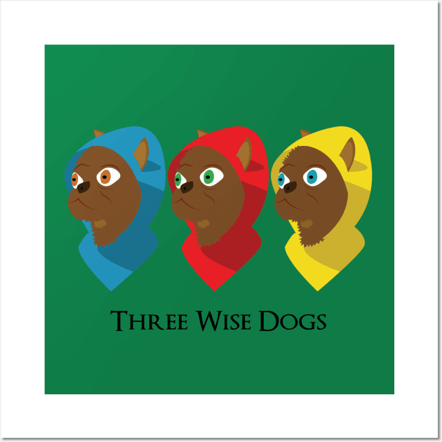 three wise dogs Wall Art by Sidou01